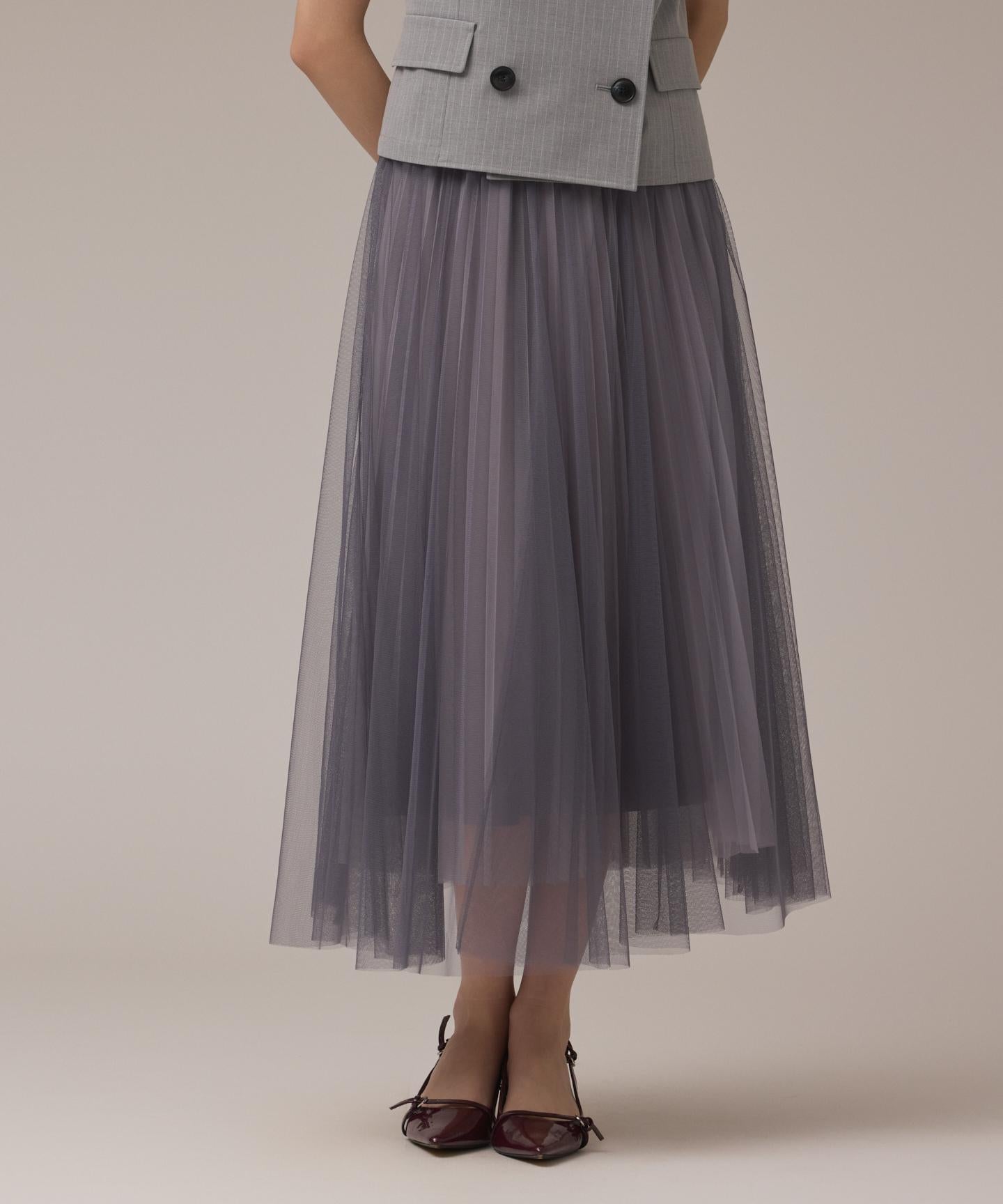 チュールリバーシブルスカート