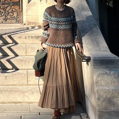 チョコレートBROWNノルディックセーター