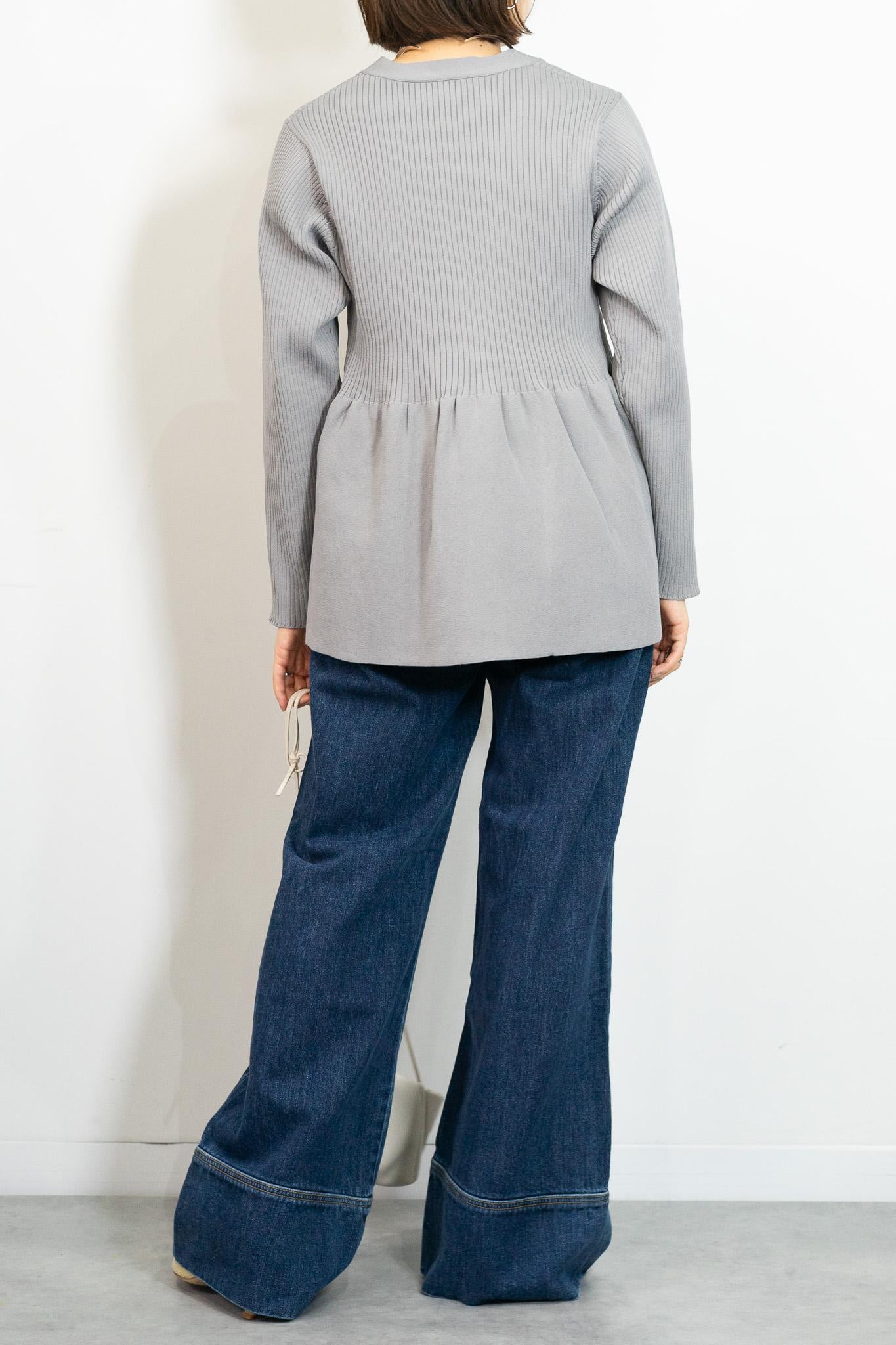 スポンディッシュペプラムカーディガン