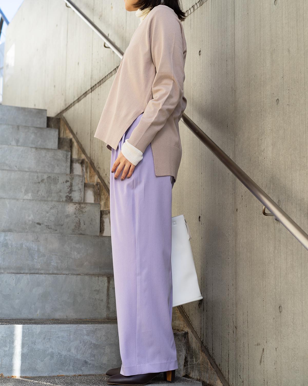 パールボタンVネックカーディガン