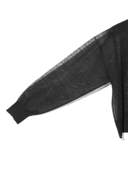 MIDIUMISOLID for Ladies シアーVネックショートカーディガン