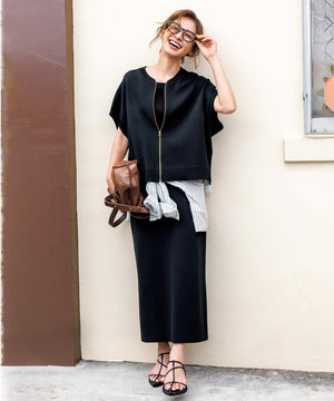 スゴ機能美ニット Iラインスカート