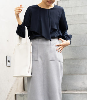 アシンメトリーフレアブラウス