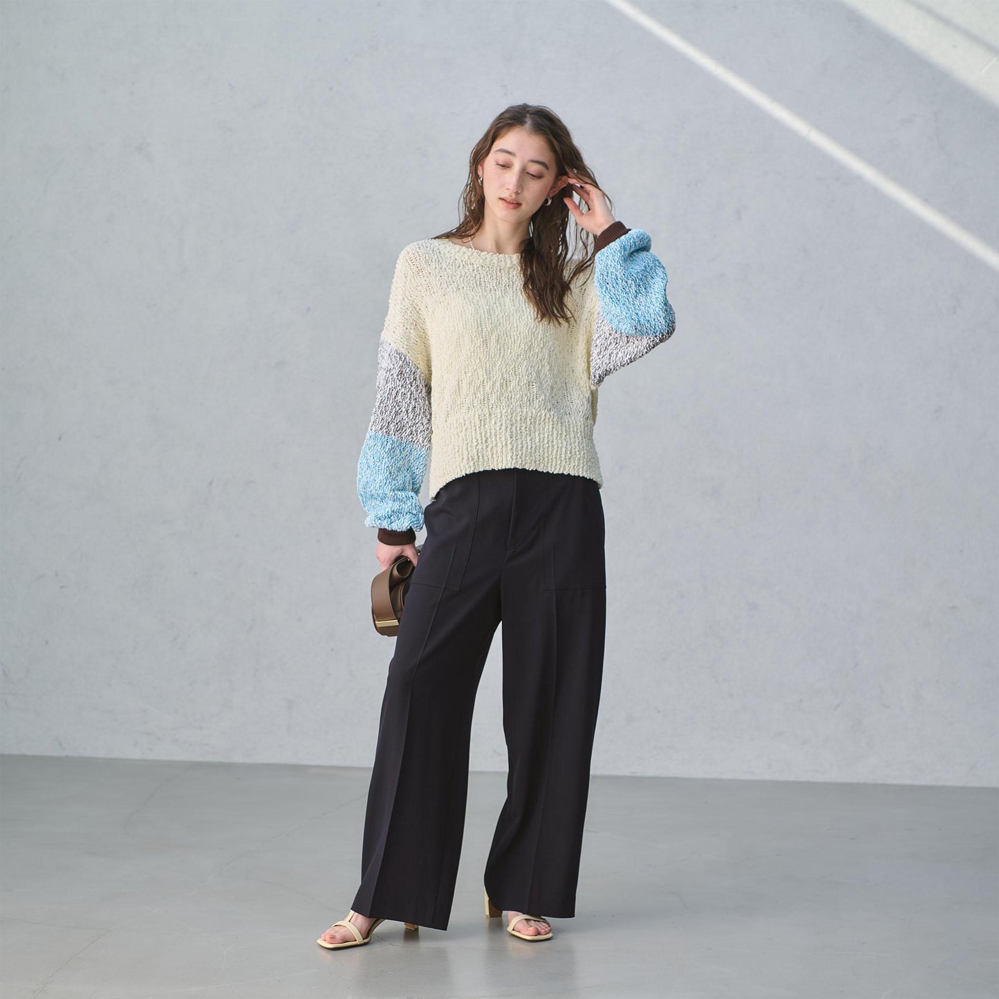 アセテートポリエステル ベイカーパンツ