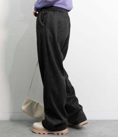 ヘリンボーン裏起毛イージーパンツ