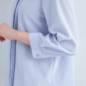 ピンタック 7分袖 ブラウス