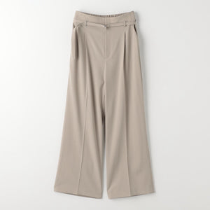サラフール ベルト ワイド パンツ -マシンウォッシャブル・ストレッチ・UVカット-