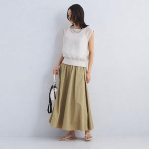 ボリューム ギャザー フレア スカート