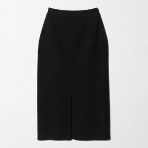 【WEB限定 Wardrobe DAILY MINIMAL】ポリエステルコットン リブニットタイトスカート ウォッシャブル