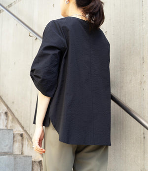 サッカーストライプブラウス