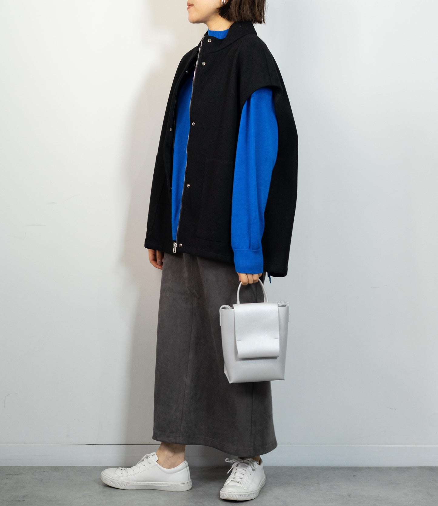 ウールライクハイネックベスト