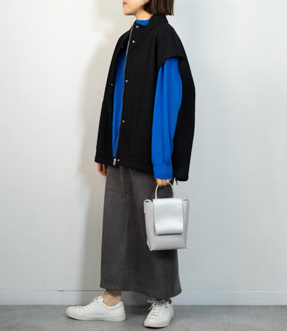 ウールライクハイネックベスト