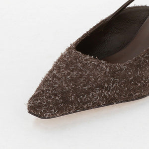 スクエアバックベルト パンプス40↓↑