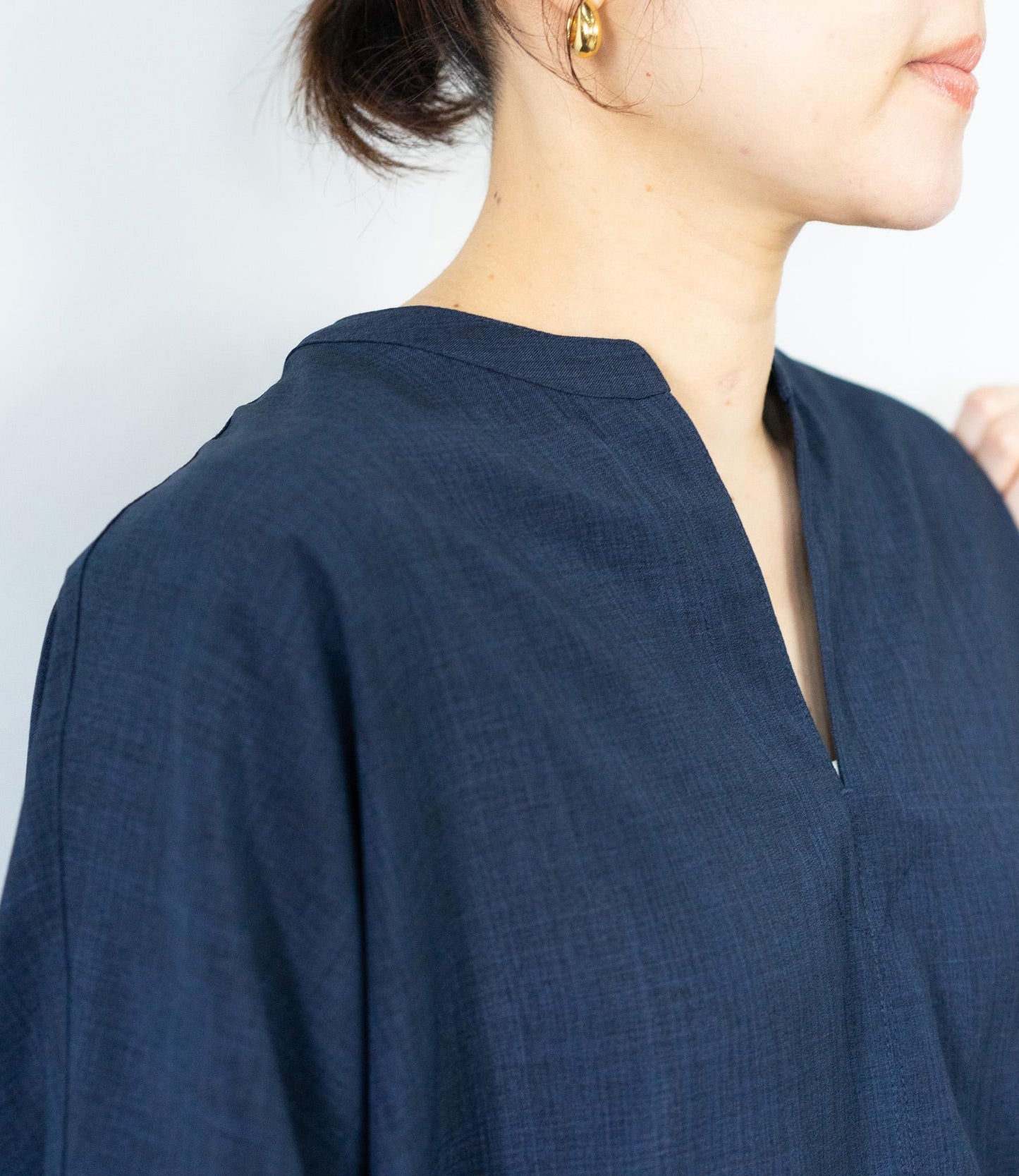 レースドッキングスキッパーブラウス