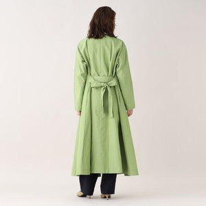 リネン混クラシカルガウンコート