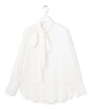 セルロースシルクビエラ ボウタイ付きブラウス