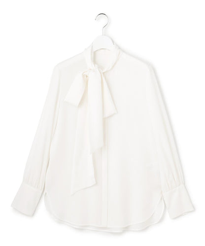 セルロースシルクビエラ ボウタイ付きブラウス