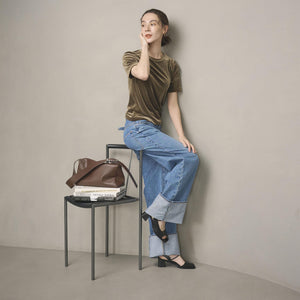 レザーライク オープントゥ バックストラップミュール