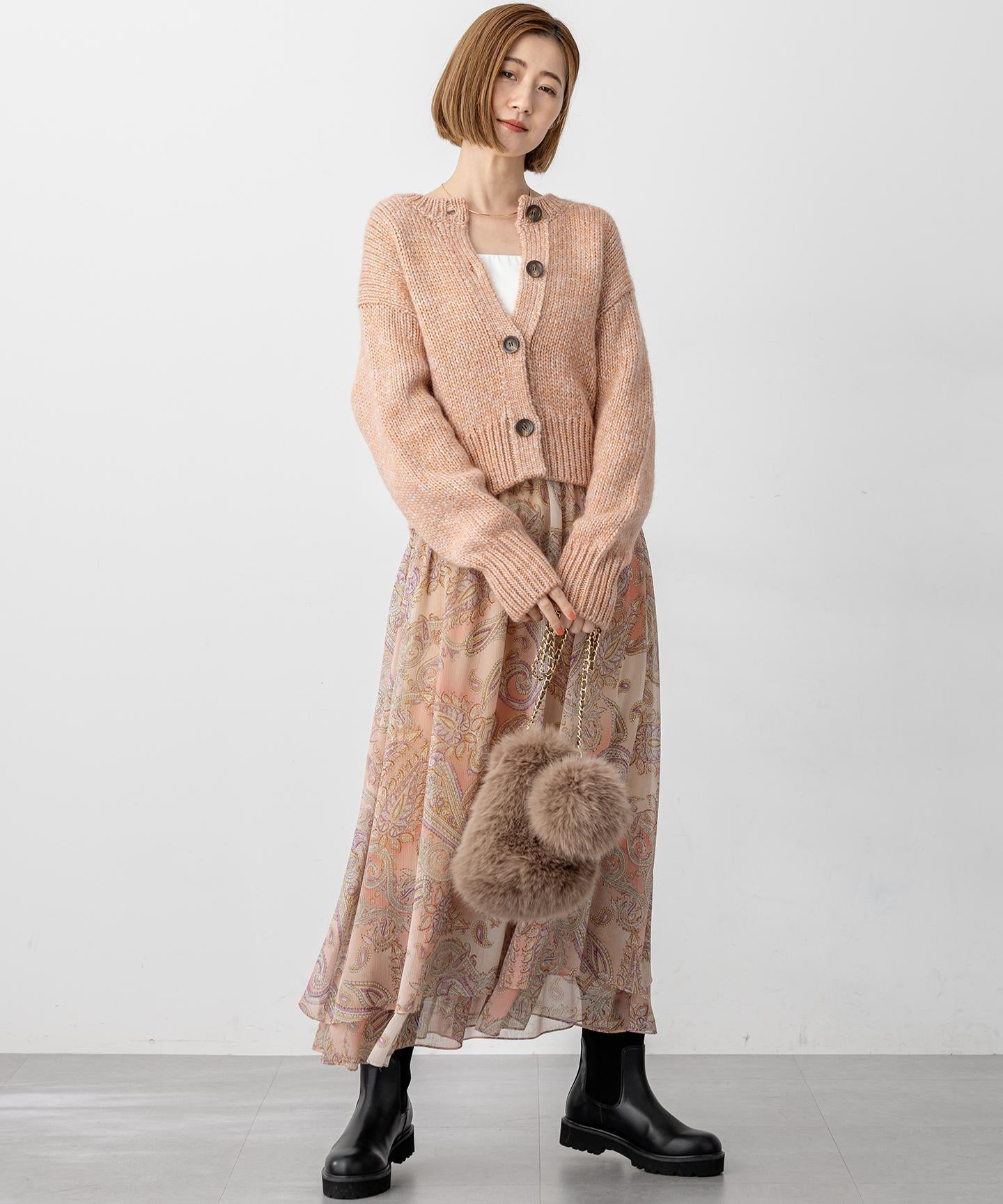 フェイクファー チャーム バッグ