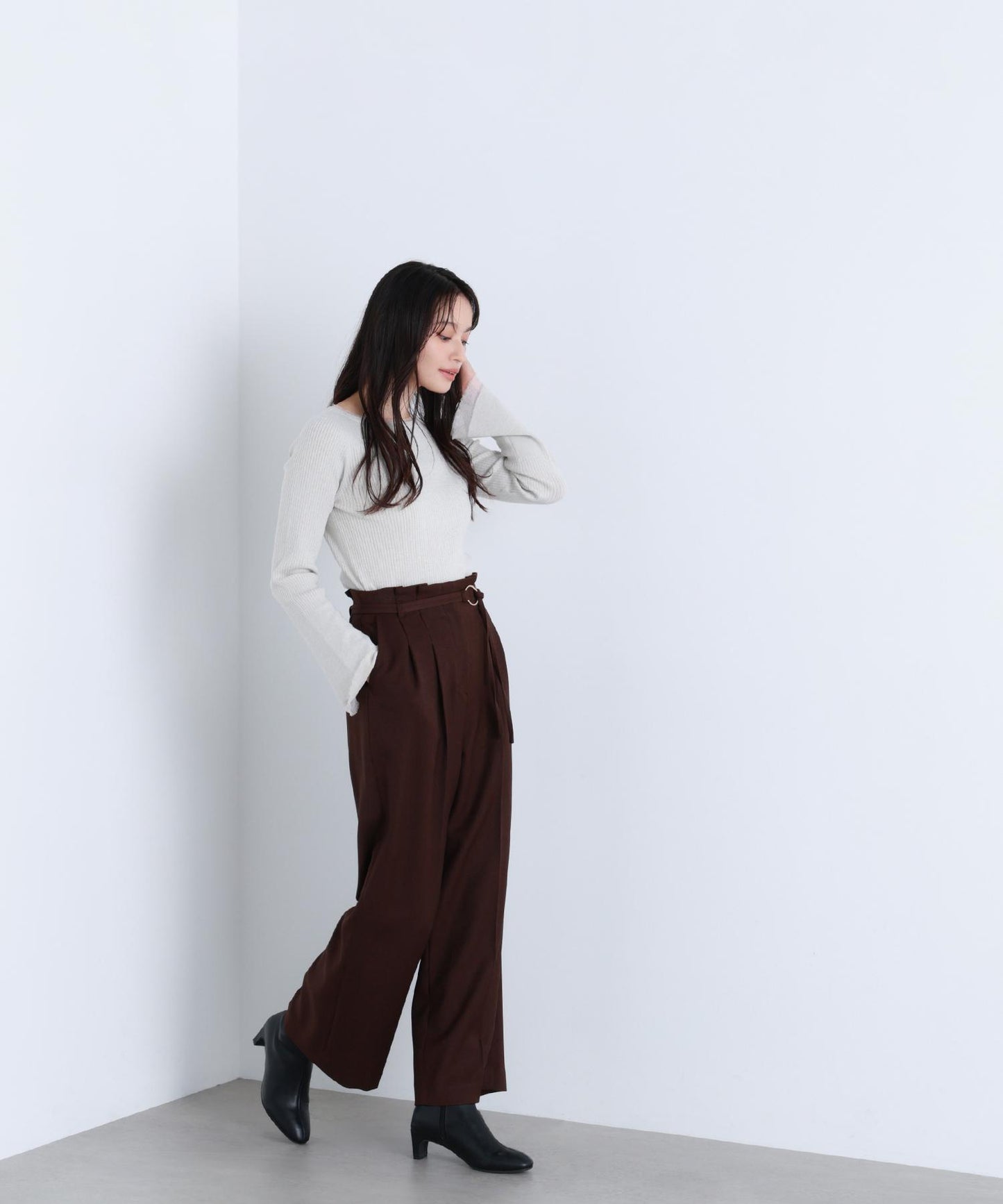 ダブルベルトワイドパンツII