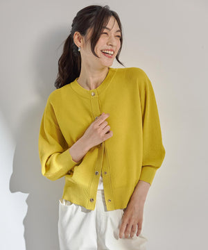 シアーニットショートカーディガン