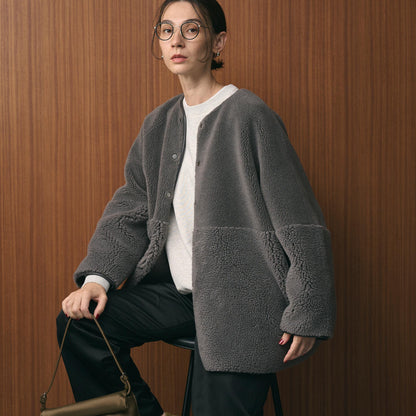 【WEB限定】ボア×フェイクムートン リバーシブルジャケット