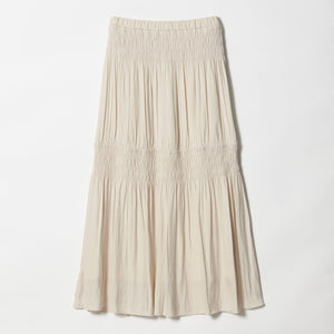 【WEB限定】シャーリング キリカエ フレアスカート