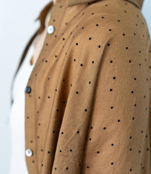 シアーフロッキードットブラウス