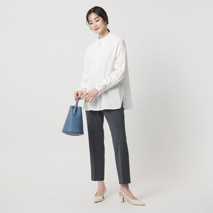 エンブロイダリー カラー シャツ ‐ウォッシャブル‐