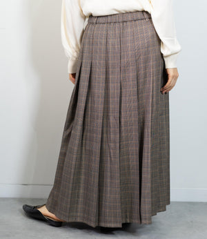 グレンチェックプリーツスカート