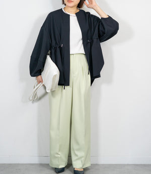 カットジョーゼットウエストマークブルゾン