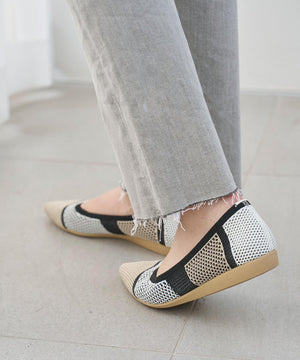 パターンメッシュ パンプス