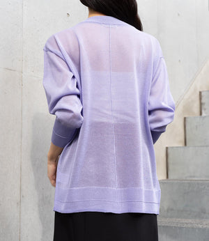 シアーVネックカーディガン