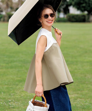 UNFILO DENIM LIGHT タックワイドパンツ