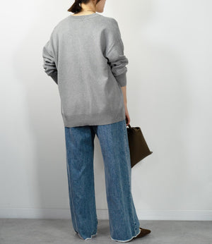 スムース編みルーズニットカーディガン