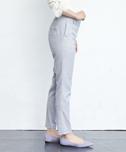 サマーウール混テーパードパンツ