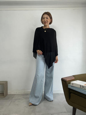 リネンニットケープ