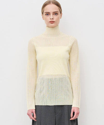 シアーニット コンビトップス