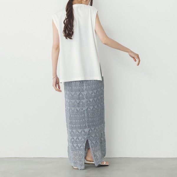 透かし編みAラインスカート