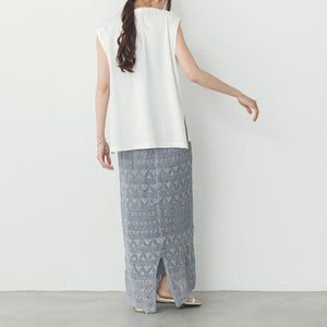 透かし編みAラインスカート