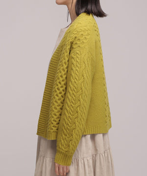 ハミルトン ケーブルショートカーディガン 長袖