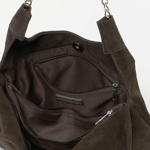 スエードライク チェーン ショルダーバッグ