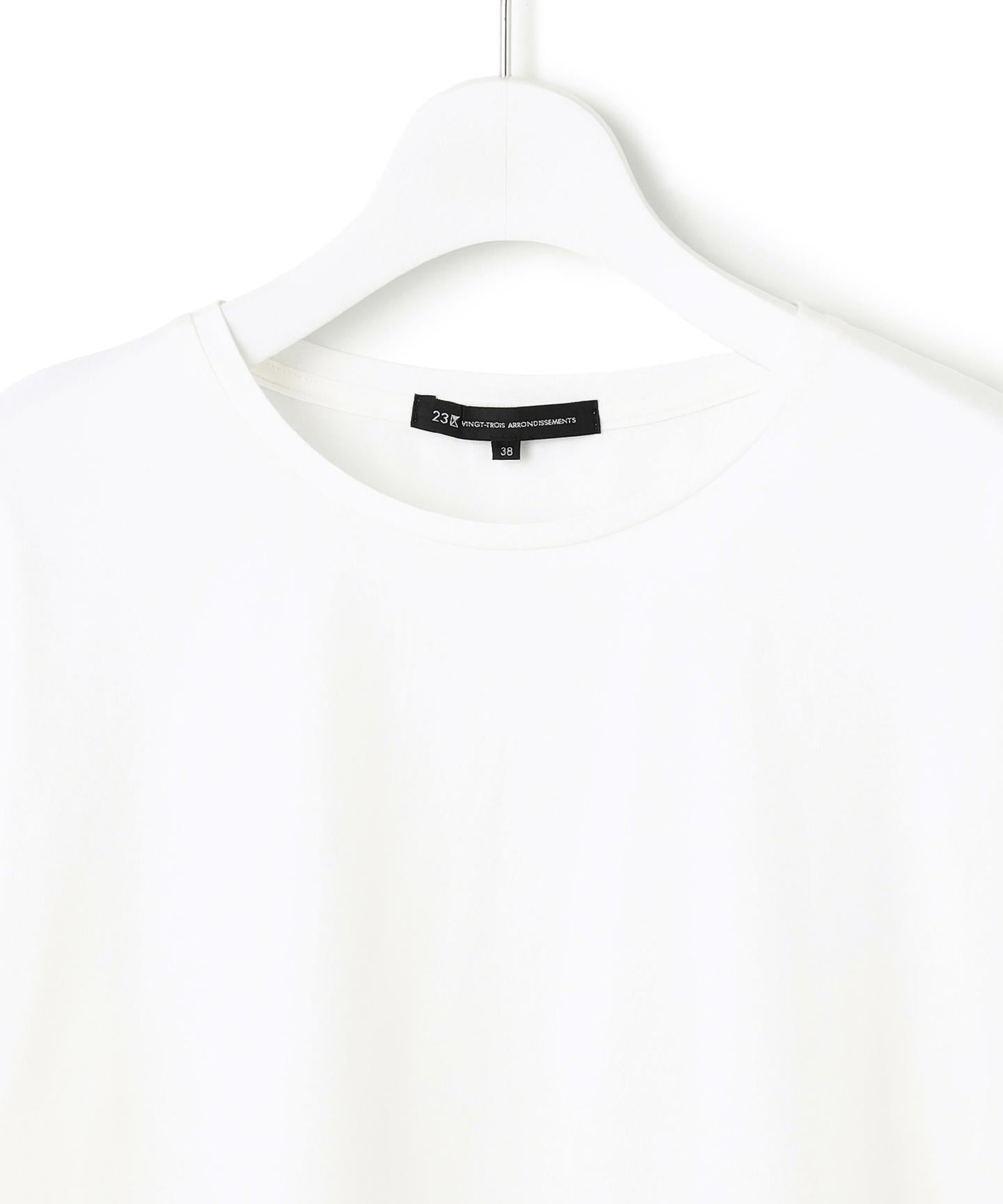 ナチュラルコットンベア レースレイヤード カットソー