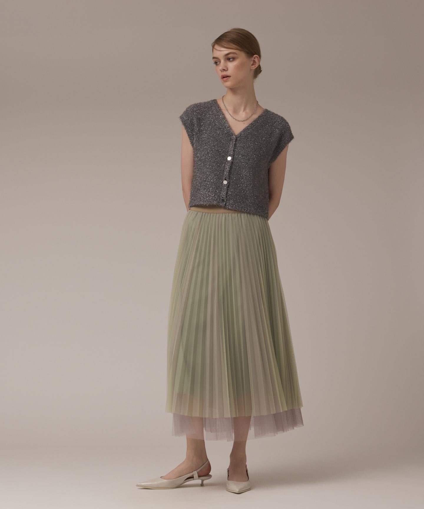 チュールリバーシブルスカート