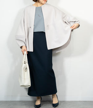 カットジョーゼットウエストマークブルゾン