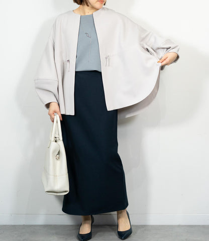 カットジョーゼットウエストマークブルゾン