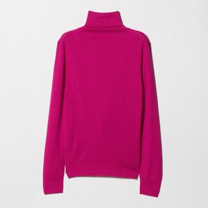 リブ タートルネック ニット