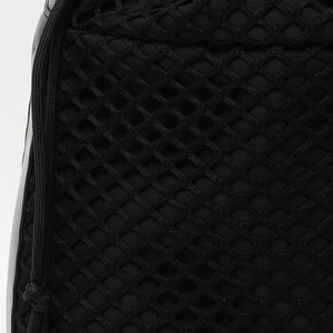 レザーライク×メッシュ コンビ ショルダーバッグ