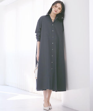 タンブラーコットンブロード シャツワンピース