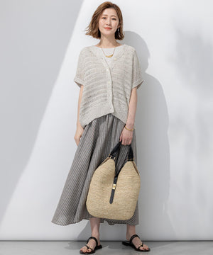 テープミックススカシ ドルマン ニットベスト